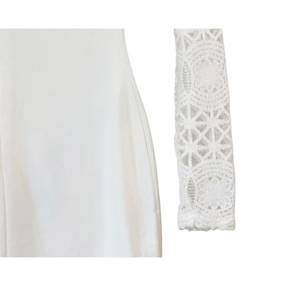 Lulu's Women's Lace Up Your Sleeve Lace Long Sleeve Dress Ivory Size XS NWT - Picture 5 of 7